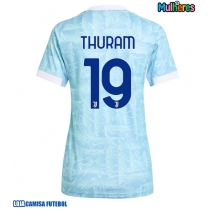 Camisa de Futebol Juventus Khephren Thuram #19 Equipamento Secundário Mulheres 2025-26 Manga Curta